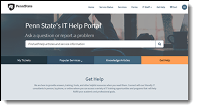 Image of IT Service Desk Help Portal (3B)